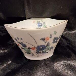 Otagiri Floral High Low Porcelain Bowl
